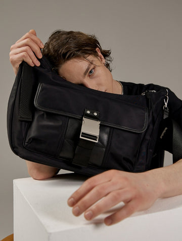 BUCKLE STRAP HOBO BAG